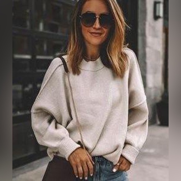 Free People Easy Street Ribbed Oversized Sweater Tunic - Picture 9 of 11